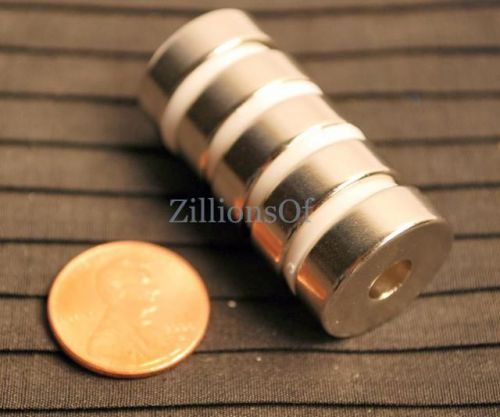 5 neodymium ring magnets 3/4 x 1/4 x 1/4 rare earth n42 for sale