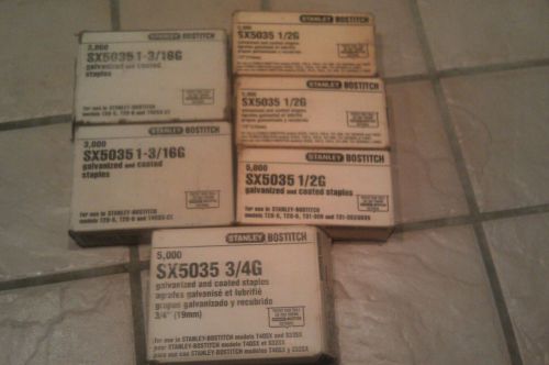 Bostich staples lot 1 3/16 3/4 1/2 25000 for sale