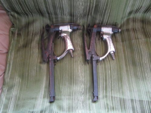 Two Vintage Heavy Duty Duo Fast air powered fasteners staplers Model DW-5018