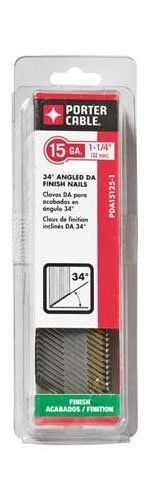 Porter-cable pda15125 1-1/4-inch 15-gauge d/a angle finish nails  4000-pack for sale