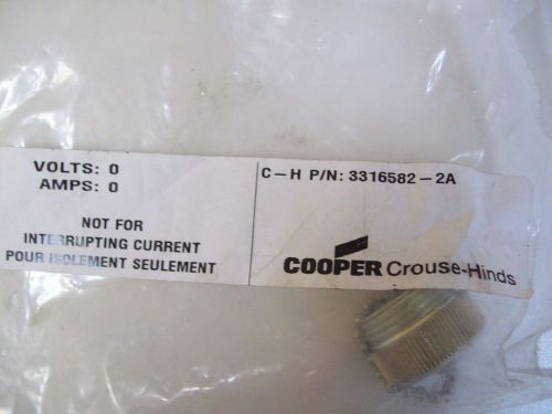 COOPER CROUSE-HINDS 3316582-2A MINI PROTECTIVE DUST CAP - NEW - FREE SHIPPING!!