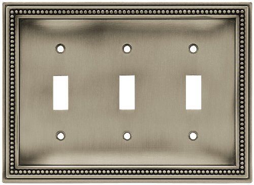 Beaded triple switch wall plate new for sale