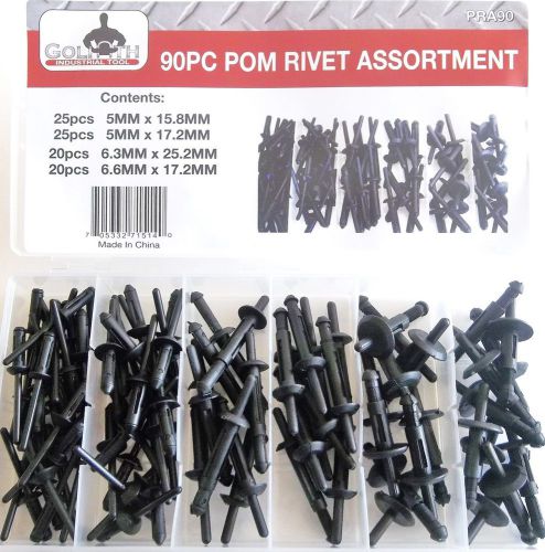 90pc goliath industrial pom rivet assortment polyoxymethylene pop plastic pra90 for sale