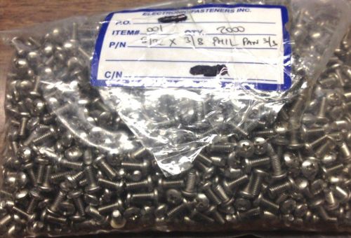 1000 8-32 x 3/8&#034; stainless steel ss phil pan head machine screw for sale