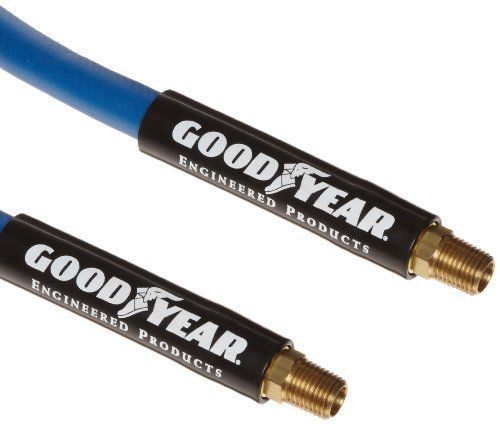 Goodyear EP F5 Blue TPE Air Hose Assembly, NPT Male Couplings, 300 PSI Max Press