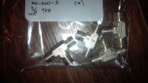 (lot of 4) swagelok 3/8 tube to 3/8 tube elbow 316ss  ss-600-3 for sale