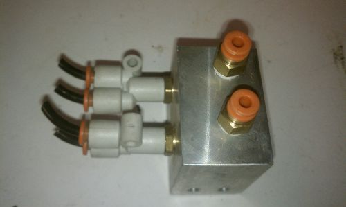 Alluminum air manifold block 4 port 1/8&#034; npt fittings f104 for sale