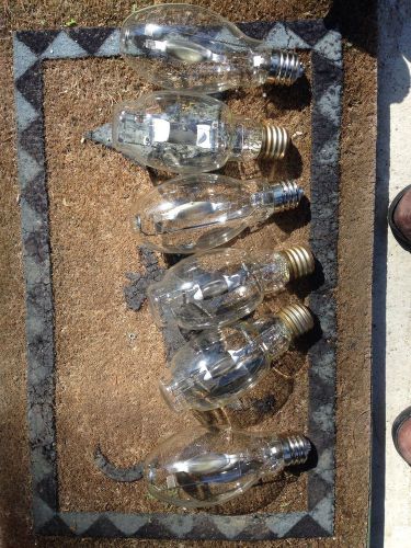 Six 400 Watt Metal Halide Bt28 Compact Light Bulbs Mogul Base Used!!! Sylvania