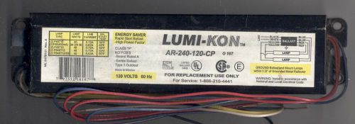 Lumi-Kon AR-240-120-CP Rapid Start Energy Saver Electrical Ballast 120V 60Hz