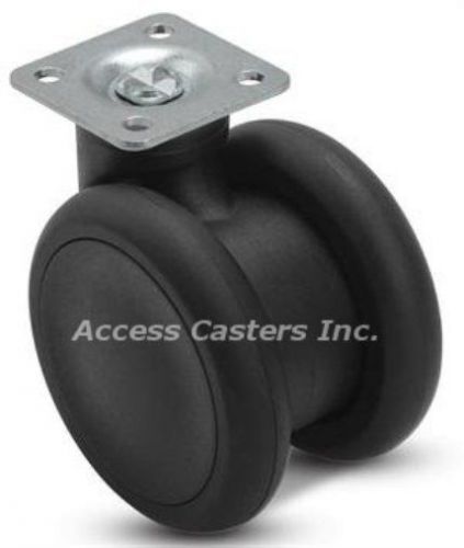 65sbps 65mm black monotech twin wheel swivel plate caster, 110 lbs capacity for sale