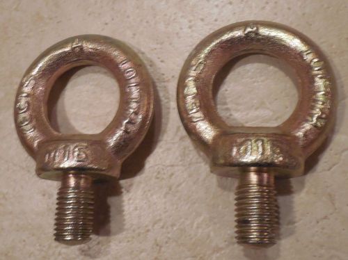 16m  metric stamped lot of 2 eye bolts galvanized 3500 lbs cap. for sale