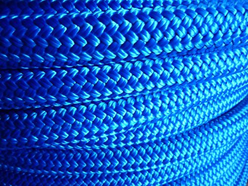 1 inch double braid~yacht braid rope. Blue. 45 ft.39,000 lb. tensile strength.