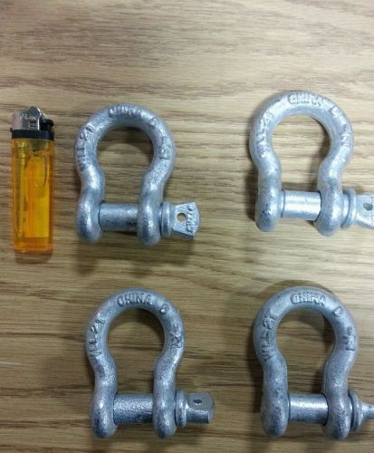 Lot of 4  - 1/2&#034; Screw Pin Clevis Anchor Shackle