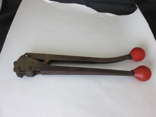 Vintage yc-1223 signode strapping crimping shipping tool &amp; box banding clips for sale