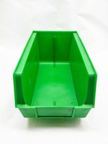 Global wg269684gn plastic stacking bin 8-1/4x14-3/4x7 - green free shipping for sale