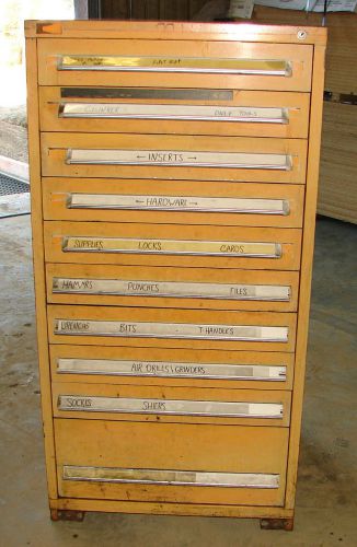 Vidmar 10 drawer industrial tool storage cabinet 30 x 28 x 59 ***xlnt*** for sale