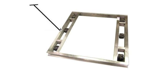 Flat aluminum pallet dollie 48&#034;x36&#034; -- 8 rollers 6,000# &amp; handle **free shipping for sale