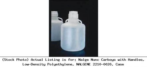 Nalge nunc carboys with handles, low-density polyethylene, nalgene 2210-0020 for sale