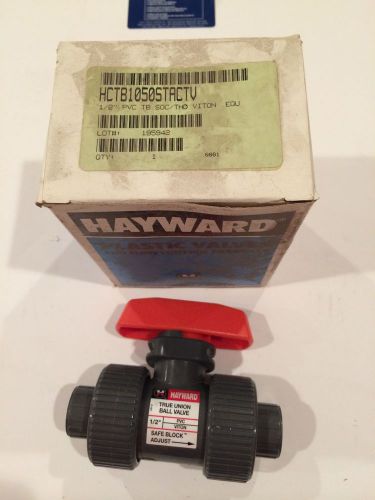 Hayward 1/2&#034; pvc true union ball valve socket/threaded viton hctb1050stactv for sale