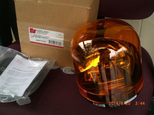 $169  Federal Signal Sentry 448112-02,Revolving Amber Warning Beacon Light 24 v
