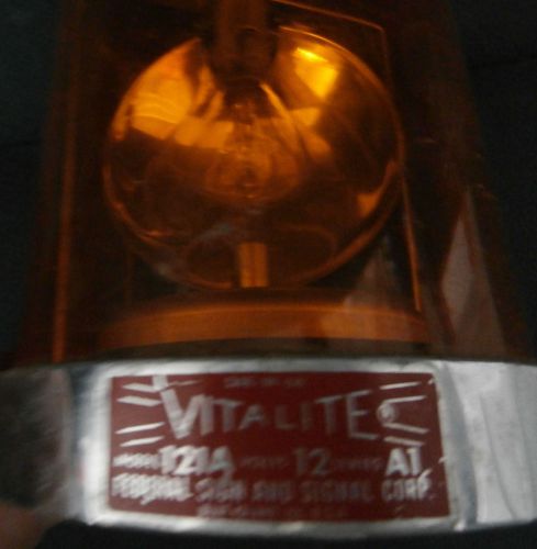 Vintage vitalite orange 121a1 rotating warning light for sale