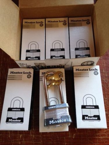 Master lock 1kalj (lot of 6) keyed alike same matching/ identical long shackle for sale