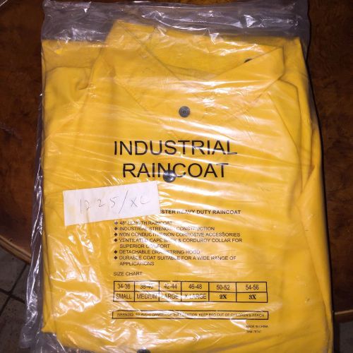 New industrial raincoat with detachable hood xlarge for sale