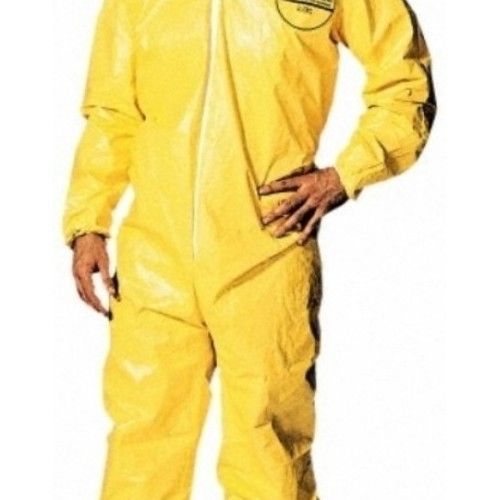 Dupont large yellow tychem chemical protection coveralls suits safety clothing for sale