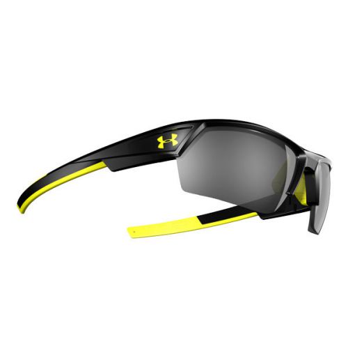 Under armour 8600051-000001 igniter 2.0 shiny black frame yellow rubber gray len for sale