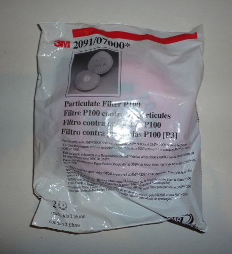4 PAIRS - 3M™ 2pc Particulate Filter 2091/07000 AAD P100 Respiratory Protection