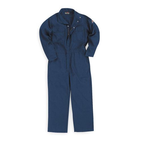 Flame-Resistant Coverall, Navy, XL, HRC1 CNB2NV  RG/48