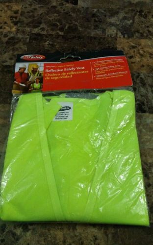 AO Safety Vest Reflective Yellow Gray One Size Fits Most EUC