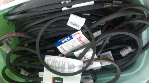 Wholesale lot of 382 industrial belts worth &gt; $10k, timing, v belts, cogged for sale
