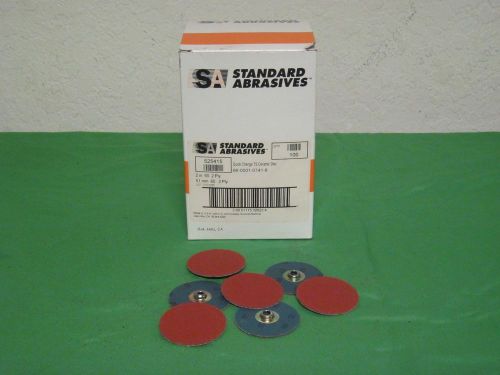 Standard Abrasives Quick Change TS Ceramic 2 Ply Disc 525415 2&#034; 60 Grit 100/box