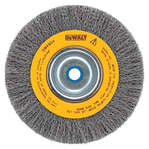 Dewalt 10-in. crimped bench wire wheel, 3/4-inch arbor, wide face .014-in. tool for sale