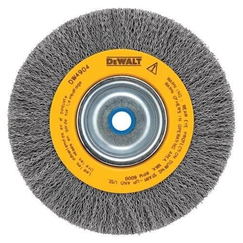 DEWALT 10-In. Crimped Bench Wire Wheel, 3/4-Inch Arbor, Wide Face .014-In. Tool