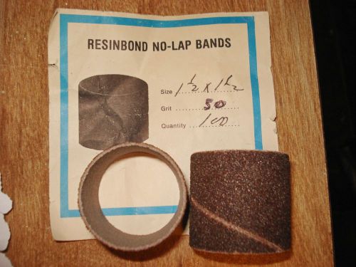 Drum sander 10pc spiral band abrasive 1-1/2&#034; w by 1-1/2&#034;l aluminum oxide 50 grit for sale