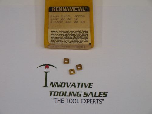 Spgm 2153 carbide insert grade kc850 kennametal brand 10pcs for sale
