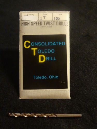 #17 Jobber Cobalt Drill Bit-Consolidated Toledo Drill-USA-NEW Sold by the each