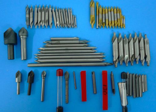 LARGE LOT of COMBINATION COUNTERSINK DRILLS some CARBIDE *FREE SHIPPING*11