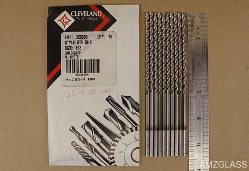 10 cleveland drill bits #23 taper length hss-co cobalt crn coated 2575 parabolic for sale
