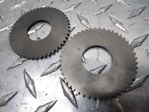 NICE PAIR OF 2-1/2&#034; x .076 x 1&#034; ARBOR FULLERTON SAW BLADES CUTTERS
