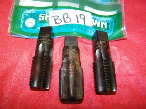 3-PCS - R-B - 3/4&#034;-14 NPT. NOS 5-FLUTE PIPE TAPS - 3/4&#034;-14 npt