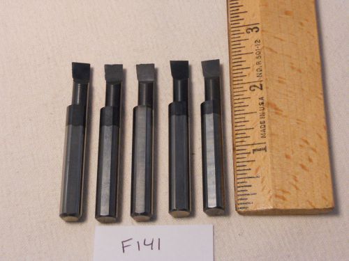 5 USED SOLID CARBIDE BORING BARS. 5/16&#034; SHANK. MICRO 100 STYLE.  B-290750 (F141}
