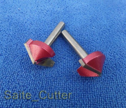 1pc Double-edged 3D V Shape Groove Router Bit CNC Engraving 120 Degree 6mmx22mm