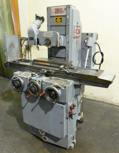 6&#034; W 18&#034; L Brown &amp; Sharpe 618 Micromaster SURFACE GRINDER, HYD. Tbl &amp; CROSS FEED