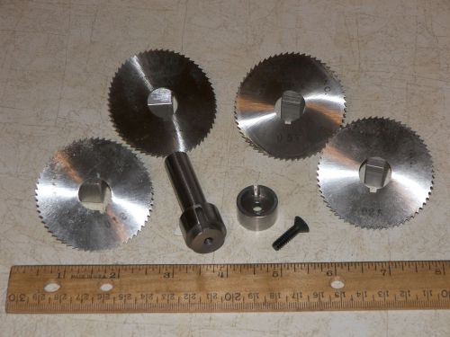 5/8&#034;  Slitting Saw Arbor &amp; 4X  Blades    All New!!!