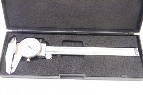 NEW MEDA 6&#034; DIAL CALIPERS with HARD CASE 0-6&#034; (.001&#034;) CHINA 1495106