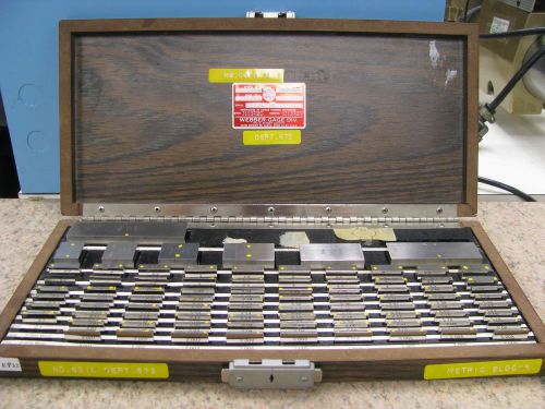 Starrett Webber S2C85MA Croblox Cro Steel 85 Piece Gage Block Set Metric ET32