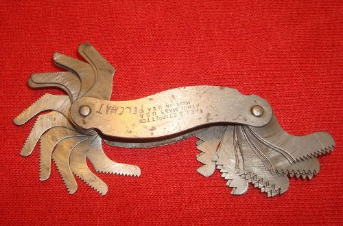 Vintage l.s. starrett screw pitch gauge no.473 (6 to 22 &amp; 24 to 60) for sale